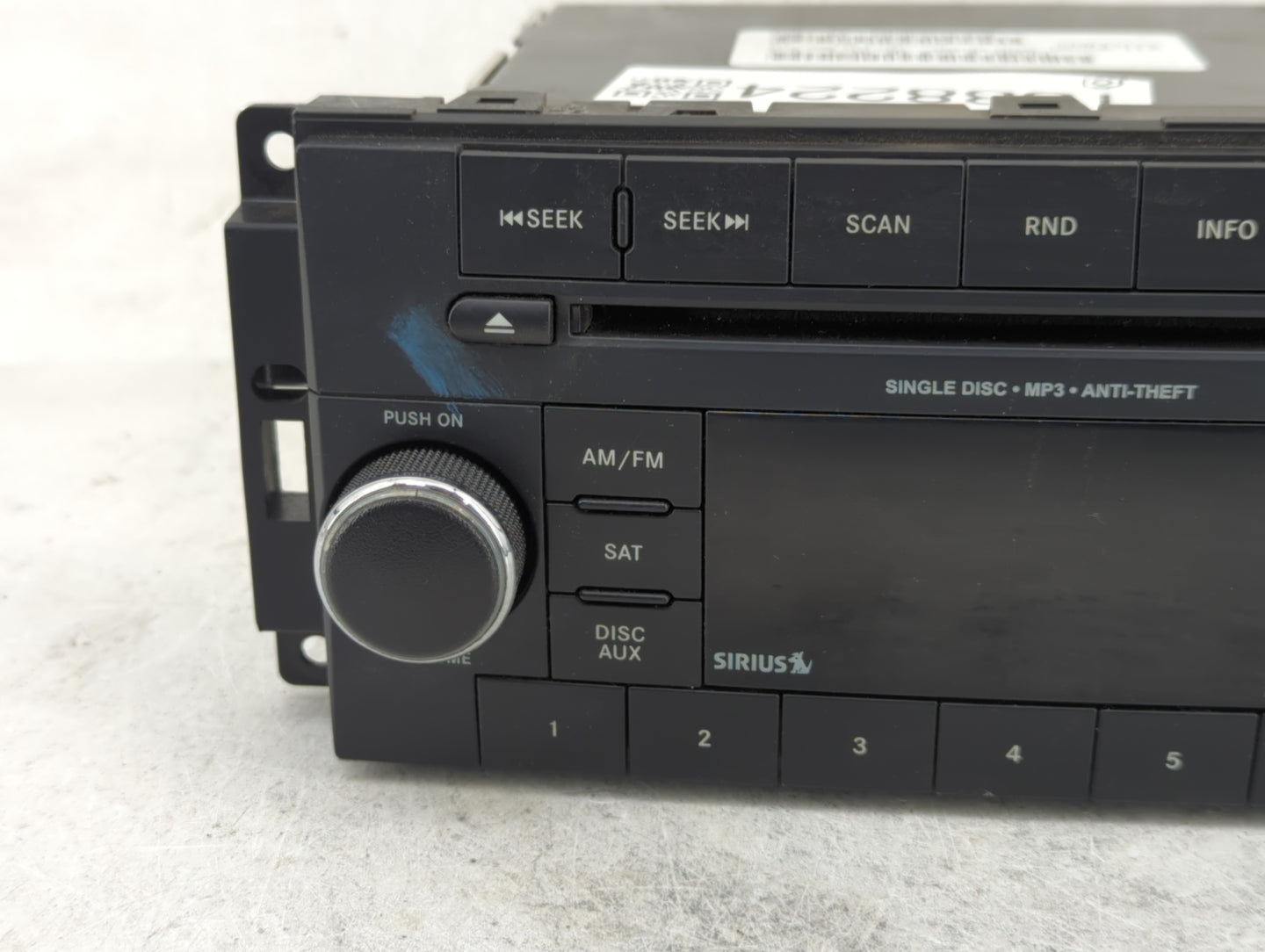 2013-2014 Dodge Avenger Radio AM FM Cd Player Receiver Replacement P/N:P05091163AB Fits Fits 2013 2014 OEM Used Auto Parts -