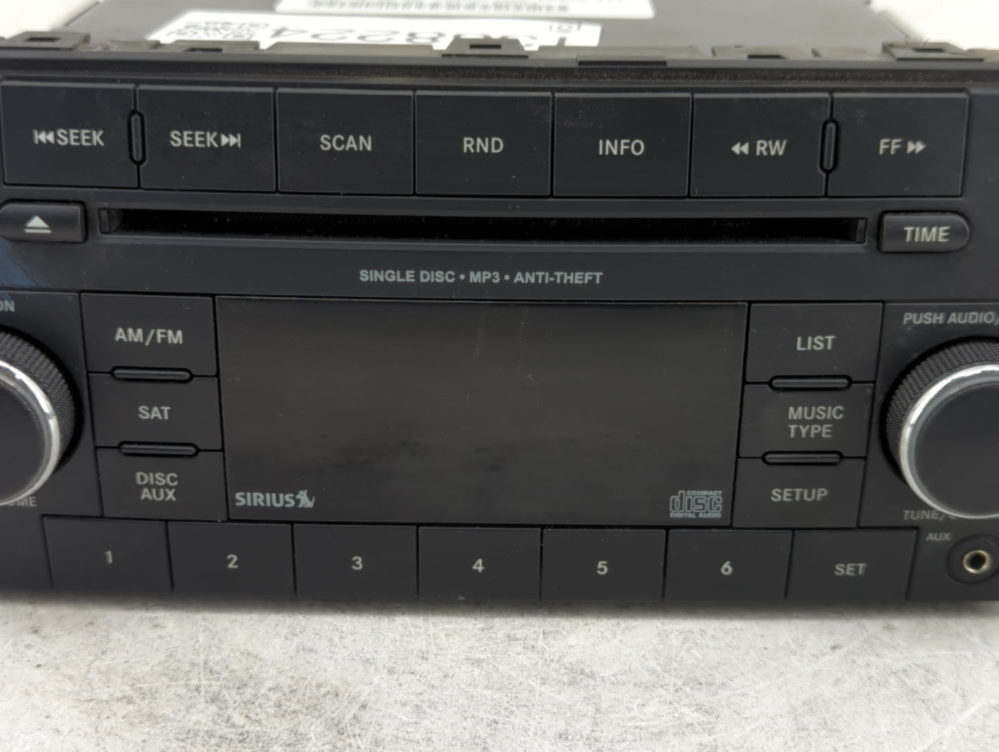 2013-2014 Dodge Avenger Radio AM FM Cd Player Receiver Replacement P/N:P05091163AB Fits Fits 2013 2014 OEM Used Auto Parts -