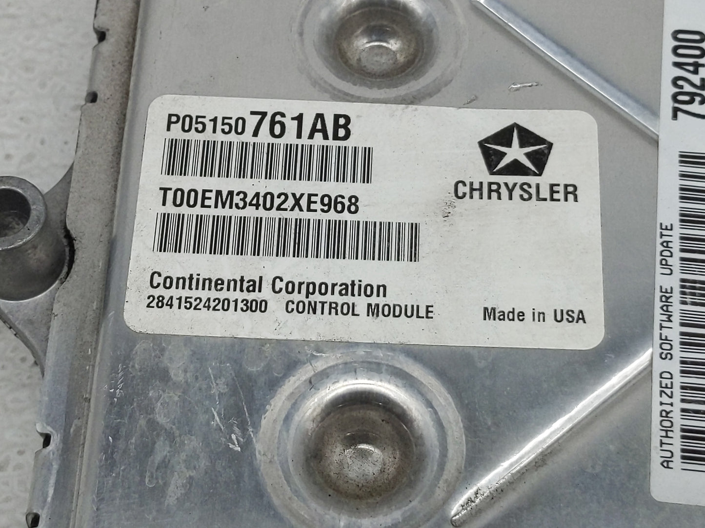 2013 Dodge Avenger PCM Engine Control Computer ECU ECM PCU OEM P/N:P05150761AB Fits OEM Used Auto Parts - Oemusedautoparts1.