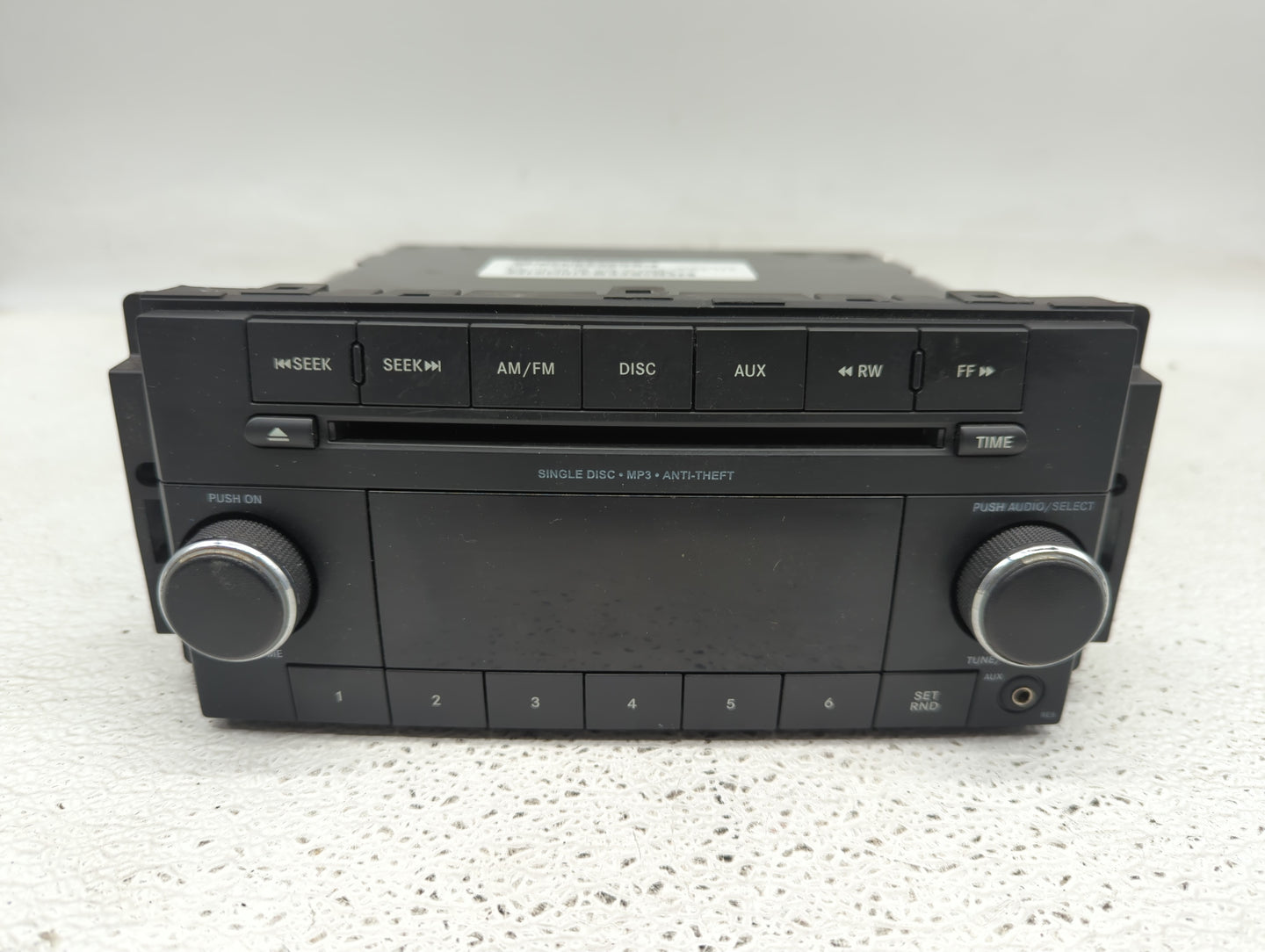 2013-2014 Dodge Avenger Radio AM FM Cd Player Receiver Replacement P/N:P05091195AC Fits Fits 2013 2014 OEM Used Auto Parts -