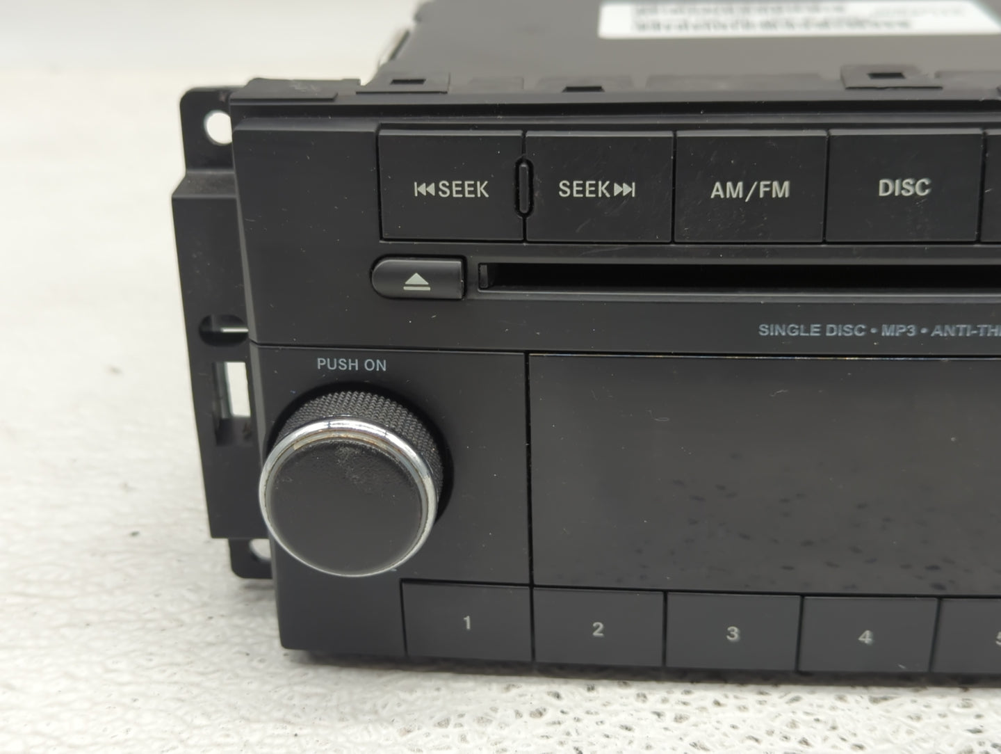 2013-2014 Dodge Avenger Radio AM FM Cd Player Receiver Replacement P/N:P05091195AC Fits Fits 2013 2014 OEM Used Auto Parts -