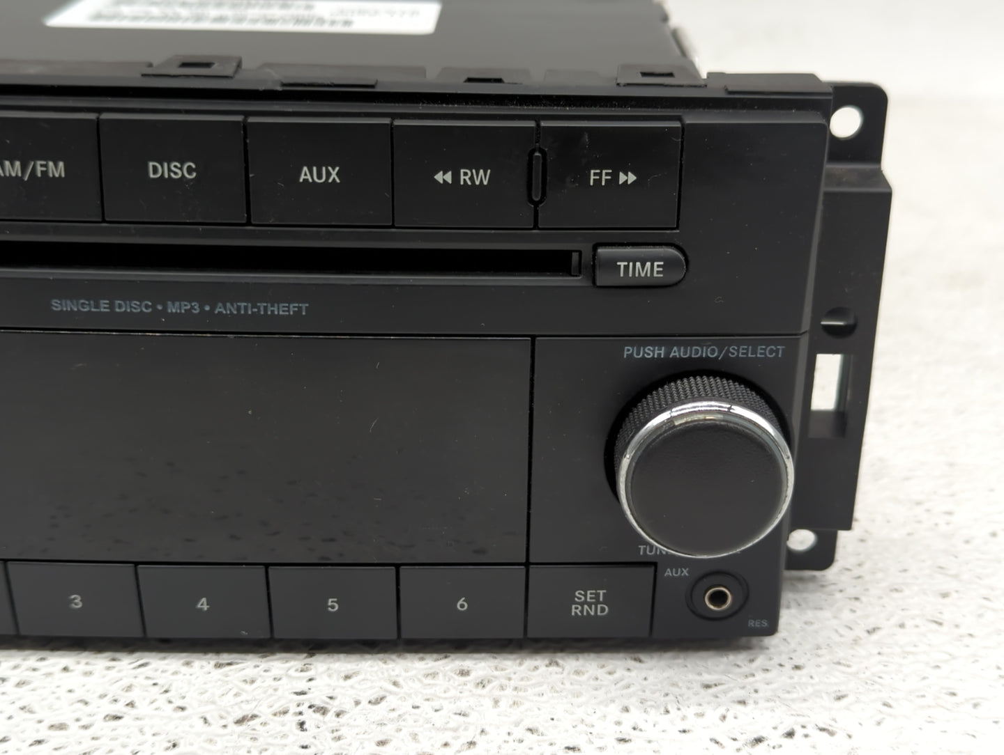 2013-2014 Dodge Avenger Radio AM FM Cd Player Receiver Replacement P/N:P05091195AC Fits Fits 2013 2014 OEM Used Auto Parts -