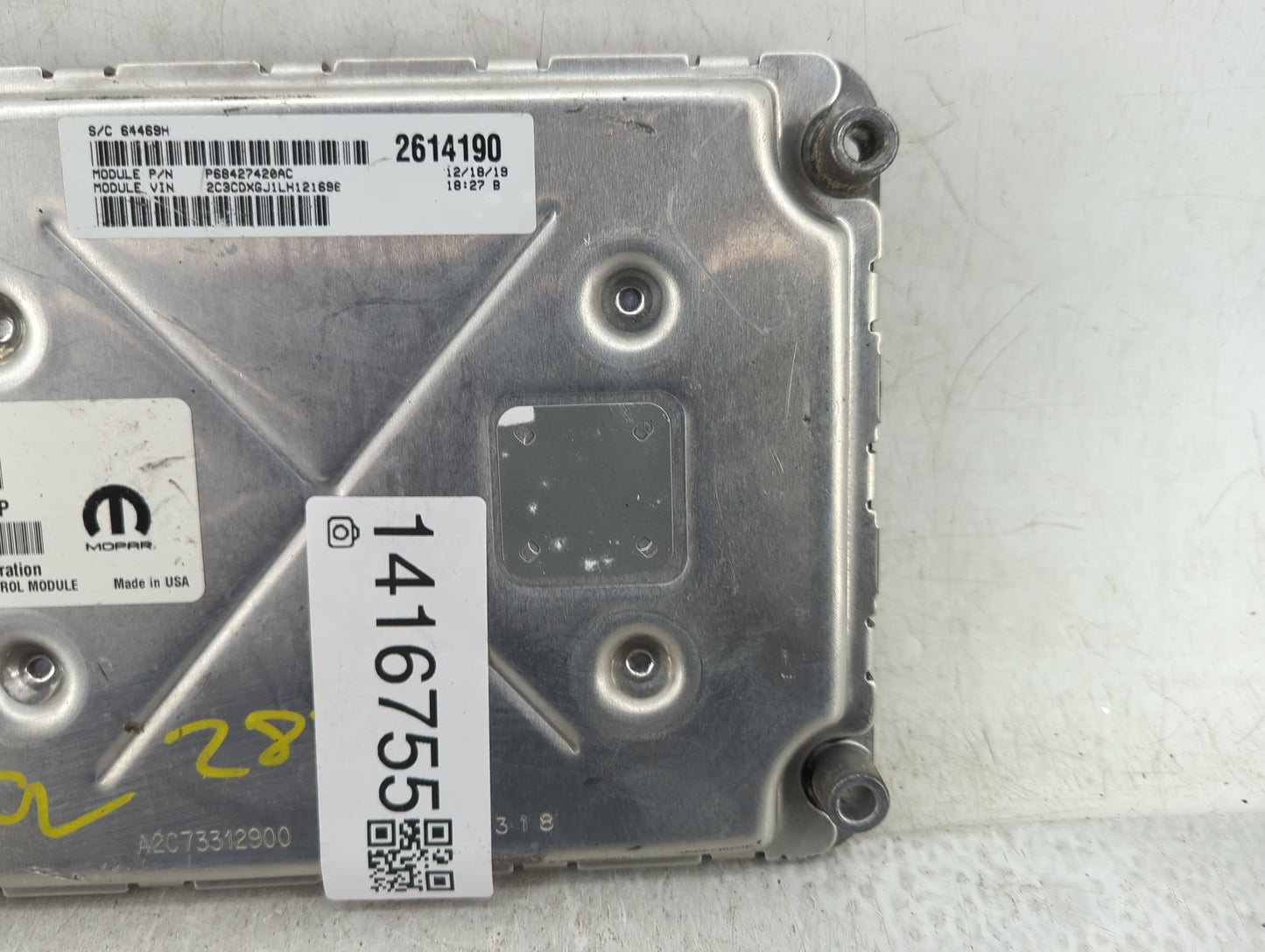 2013 Dodge Avenger PCM Engine Control Computer ECU ECM PCU OEM P/N:P68427420AC Fits OEM Used Auto Parts - Oemusedautoparts1.