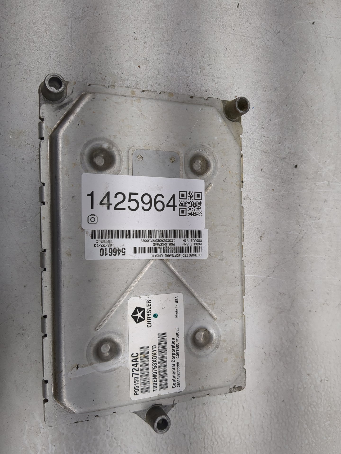 2013 Dodge Avenger PCM Engine Control Computer ECU ECM PCU OEM P/N:05150724AC Fits OEM Used Auto Parts - Oemusedautoparts1.c