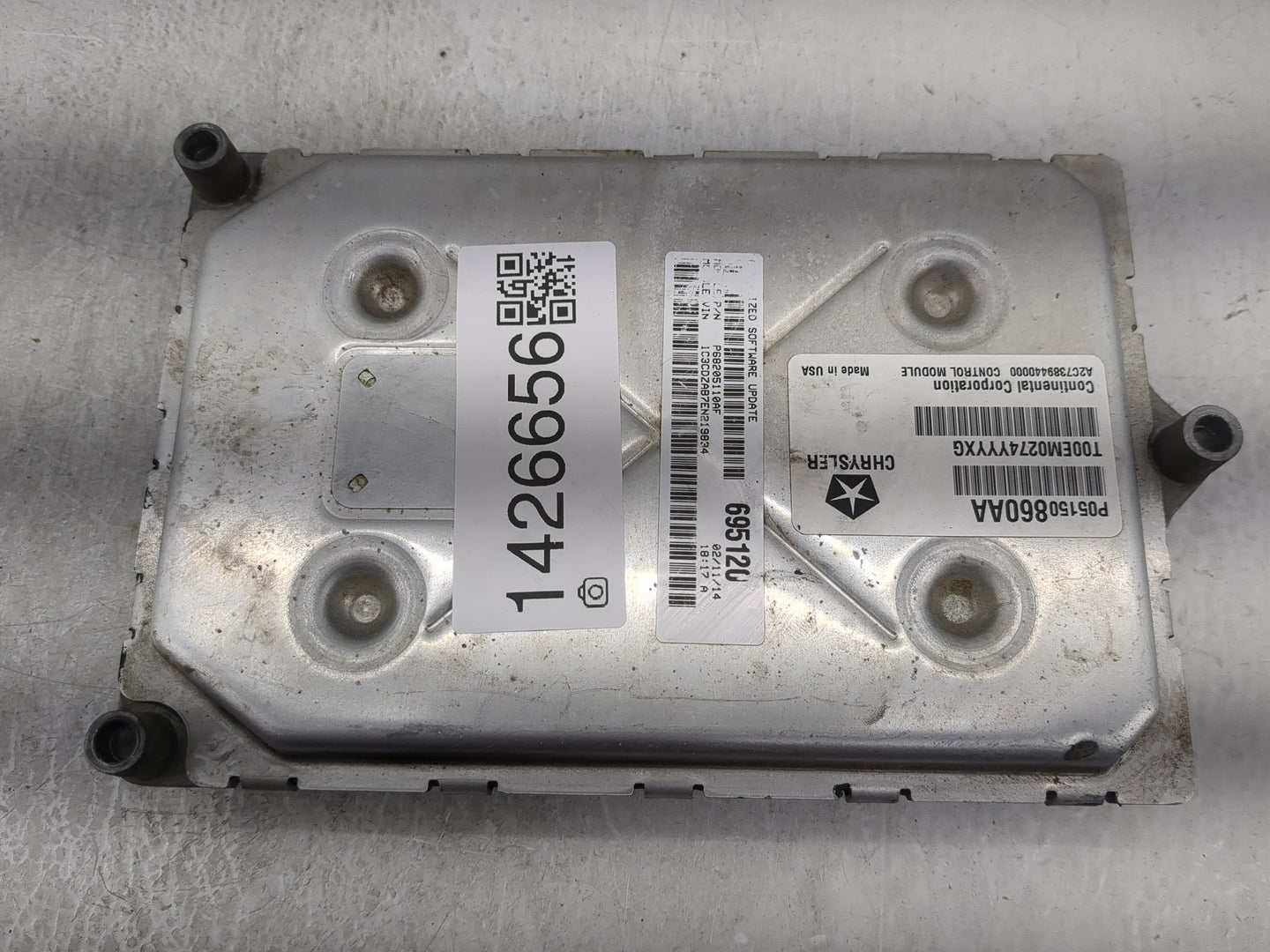 2013 Dodge Avenger PCM Engine Control Computer ECU ECM PCU OEM P/N:P05150860AA T00EM0274YYYXG, A2C7389440000 Fits OEM Used A