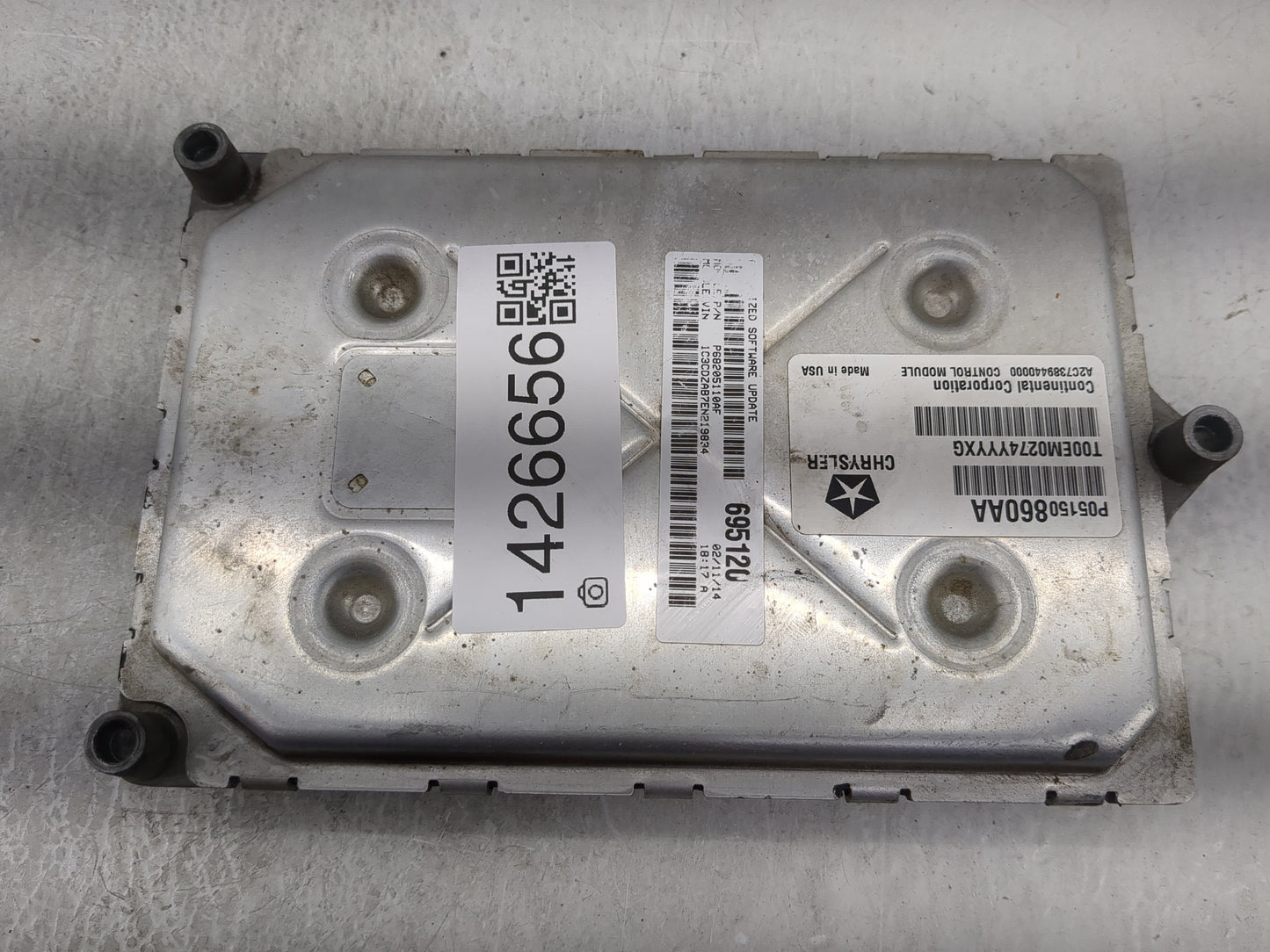 2013 Dodge Avenger PCM Engine Control Computer ECU ECM PCU OEM P/N:P05150860AA T00EM0274YYYXG, A2C7389440000 Fits OEM Used A