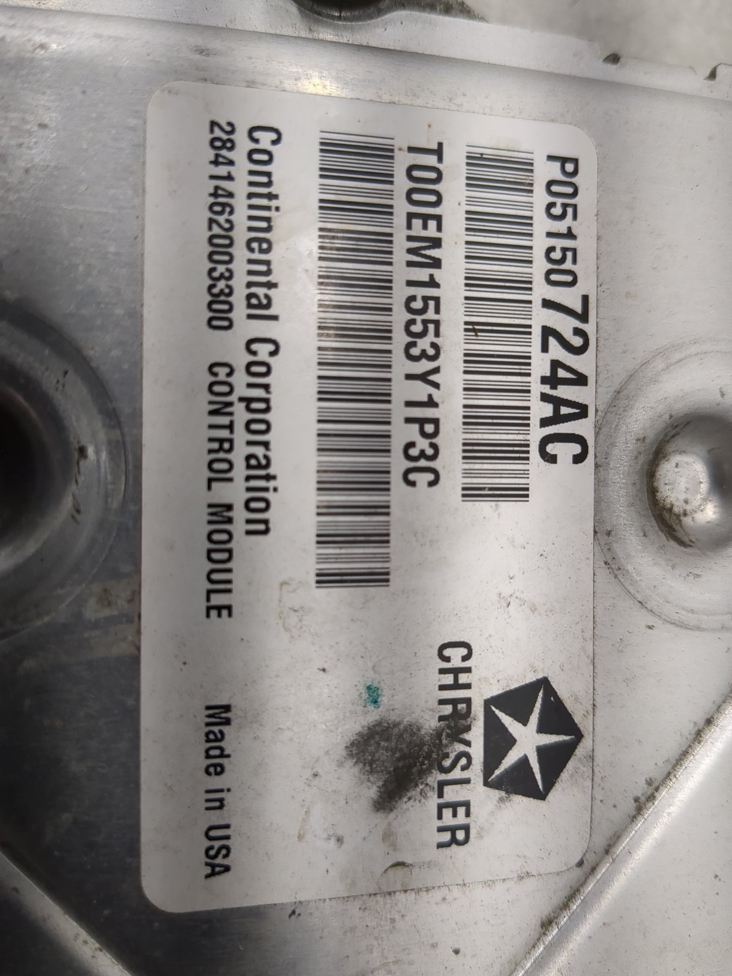 2013 Dodge Avenger PCM Engine Control Computer ECU ECM PCU OEM P/N:P05150724AC T00EM1553Y1P3C, 05150724AE Fits OEM Used Auto