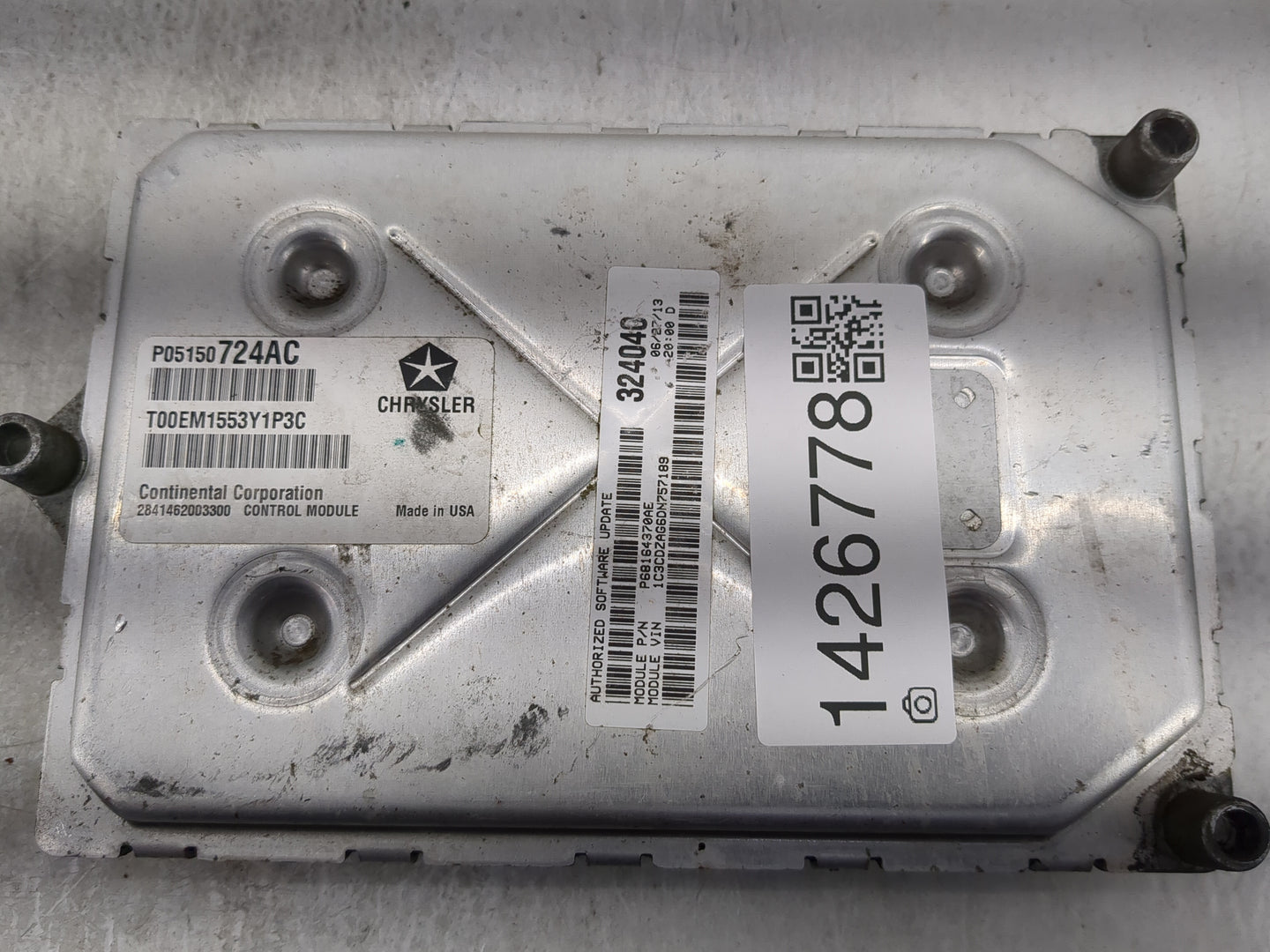 2013 Dodge Avenger PCM Engine Control Computer ECU ECM PCU OEM P/N:P05150724AC T00EM1553Y1P3C, 05150724AE Fits OEM Used Auto