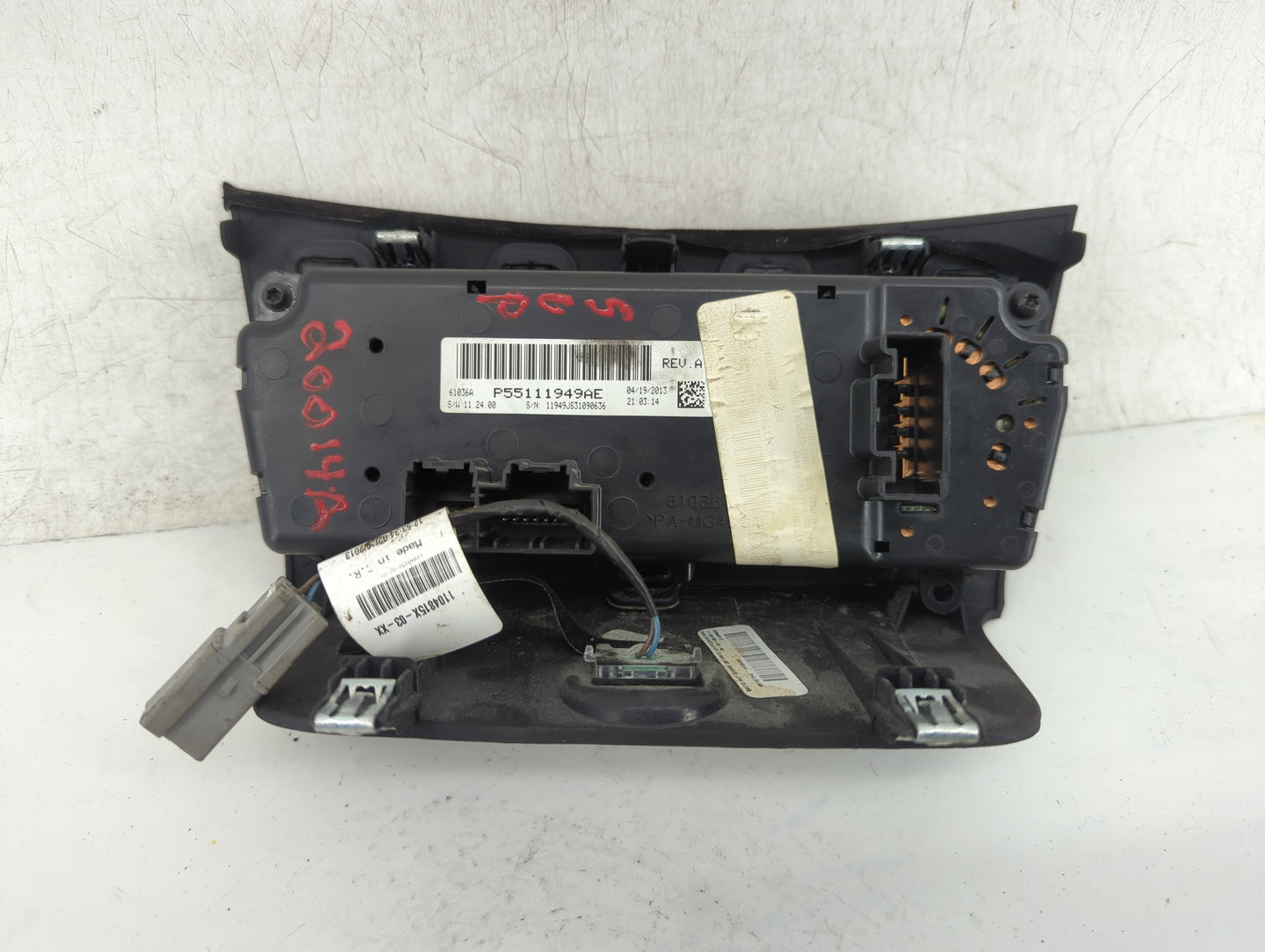 2010-2014 Dodge Avenger Climate Control Module Temperature AC/Heater Replacement P/N:P55111949AE Fits OEM Used Auto Parts - 