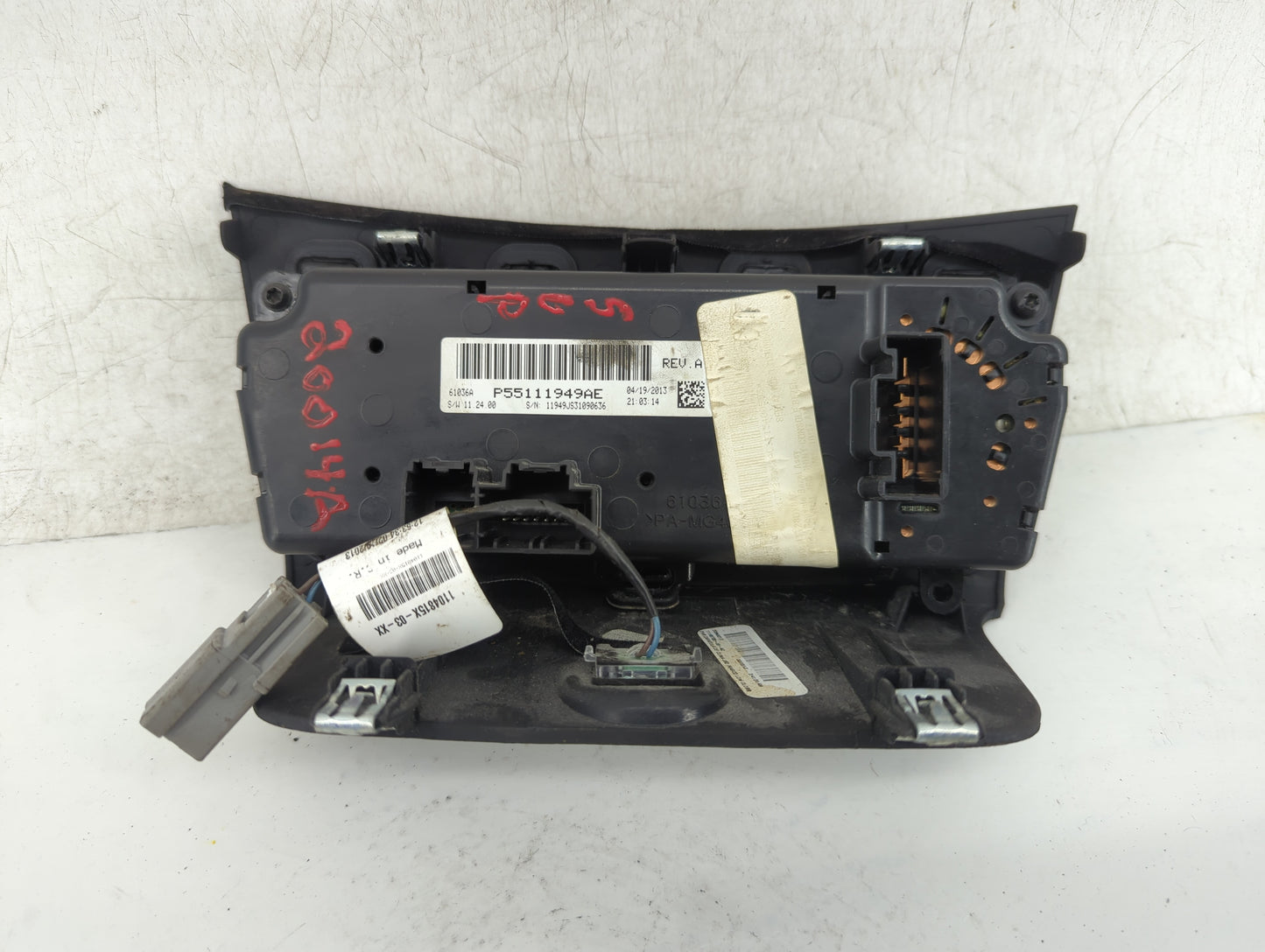 2010-2014 Dodge Avenger Climate Control Module Temperature AC/Heater Replacement P/N:P55111949AE Fits OEM Used Auto Parts - 