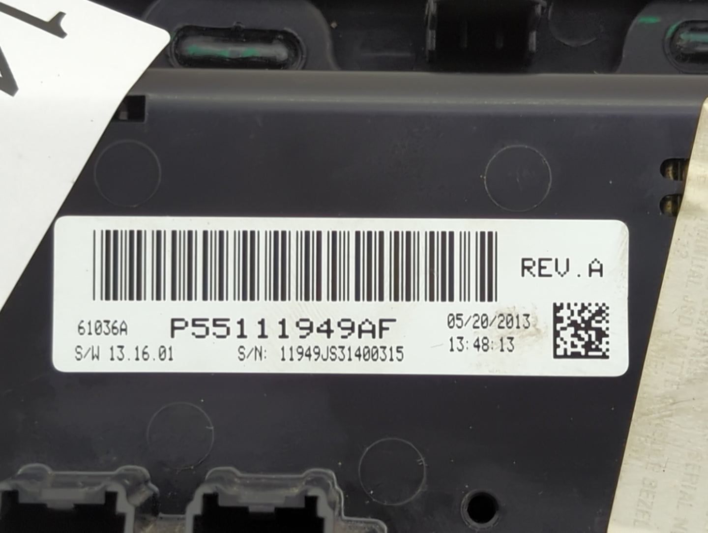 2010-2014 Dodge Avenger Climate Control Module Temperature AC/Heater Replacement P/N:P55111949AF Fits OEM Used Auto Parts - 