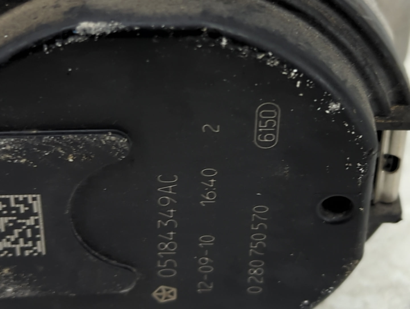 2011-2014 Dodge Avenger Throttle Body P/N:0 280 750 570 05184349AC Fits OEM Used Auto Parts - Oemusedautoparts1.com