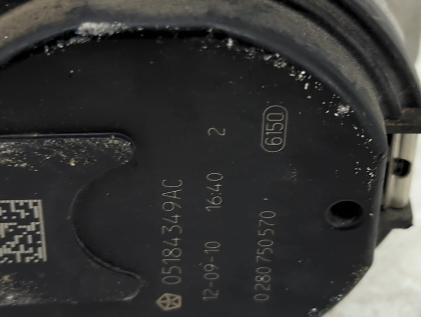 2011-2014 Dodge Avenger Throttle Body P/N:0 280 750 570 05184349AC Fits OEM Used Auto Parts - Oemusedautoparts1.com