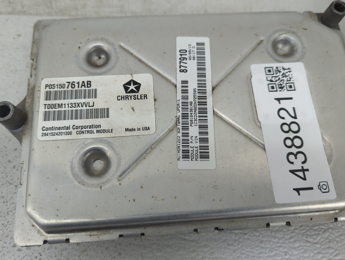 2013 Dodge Avenger PCM Engine Control Computer ECU ECM PCU OEM P/N:P05150761AB P68164361AB Fits OEM Used Auto Parts - Oemuse