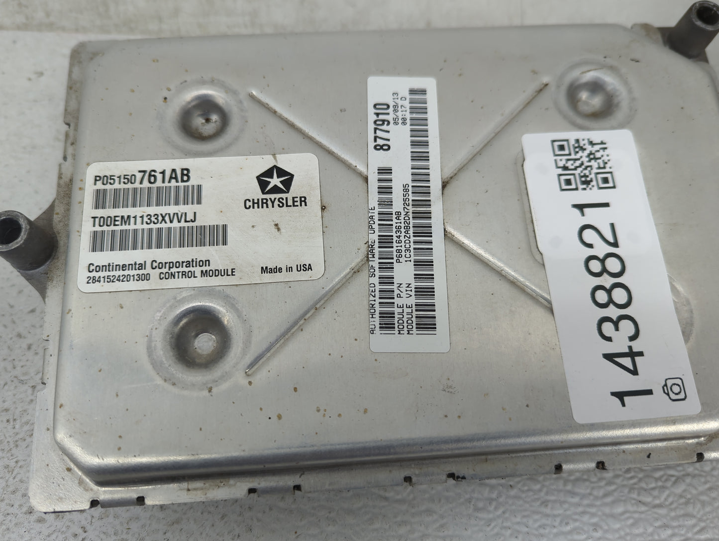 2013 Dodge Avenger PCM Engine Control Computer ECU ECM PCU OEM P/N:P05150761AB P68164361AB Fits OEM Used Auto Parts - Oemuse