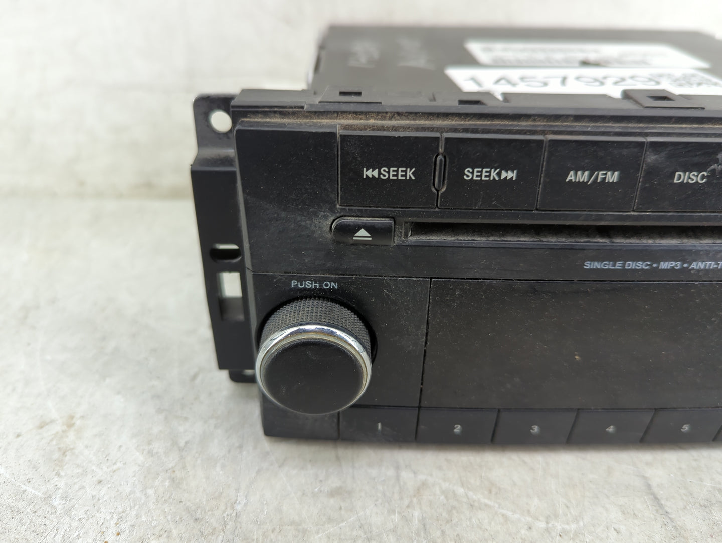 2013 Dodge Avenger Radio AM FM Cd Player Receiver Replacement P/N:P05091195AC SPNP05091195AC Fits OEM Used Auto Parts - Oemu