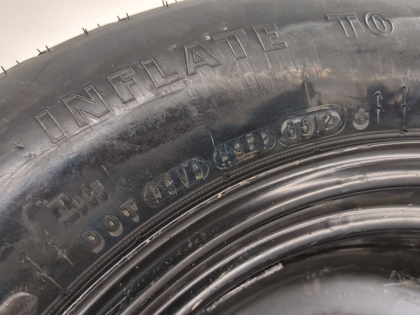 2008-2014 Dodge Avenger Spare Donut Tire Wheel Rim Oem 1462428 - Oemusedautoparts1.com