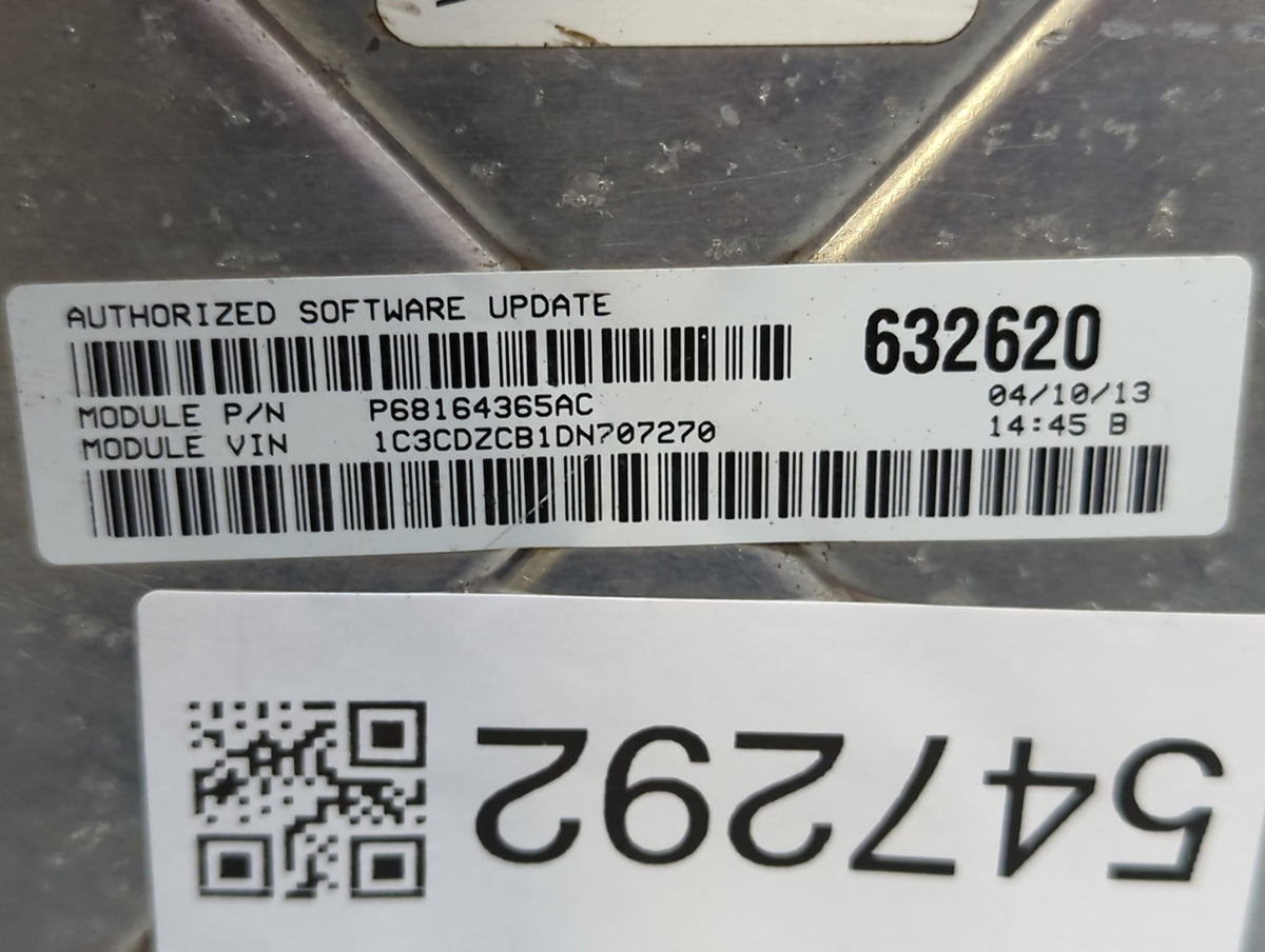 2013 Dodge Avenger PCM Engine Control Computer ECU ECM PCU OEM P/N:P05150763AB P68164361AC, P05150761AB, P68164361AB OEM Use