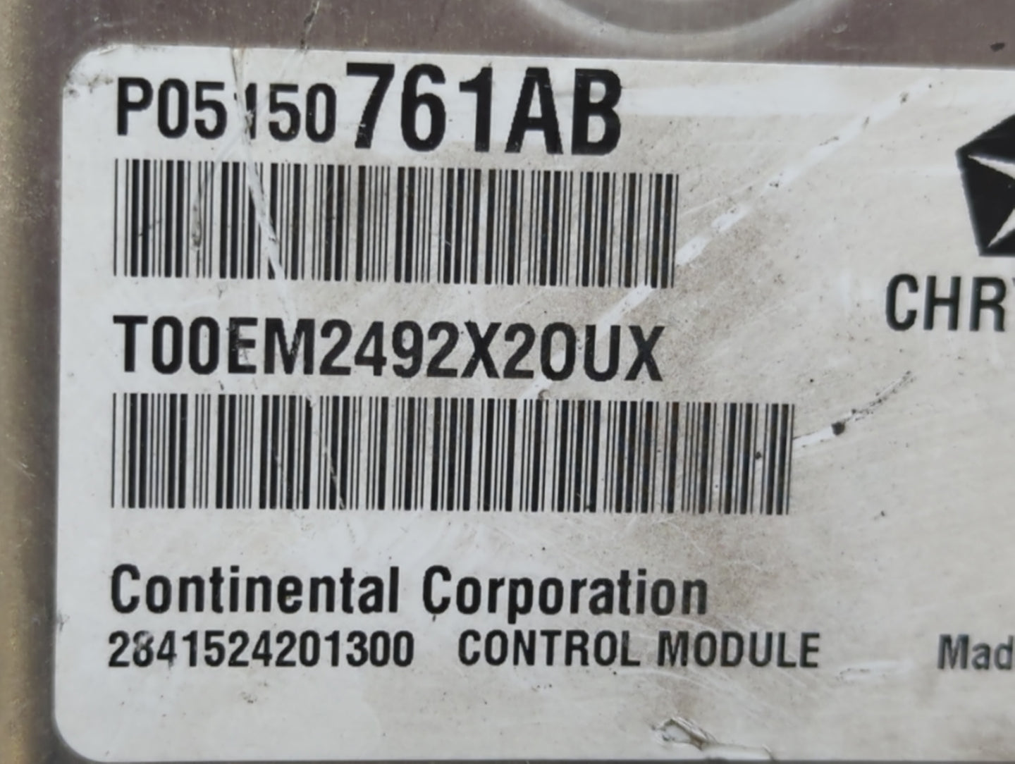 2013 Dodge Avenger PCM Engine Control Computer ECU ECM PCU OEM P/N:P05150761AB P68164361AC, P05150763AB, P68164361AB Fits OE