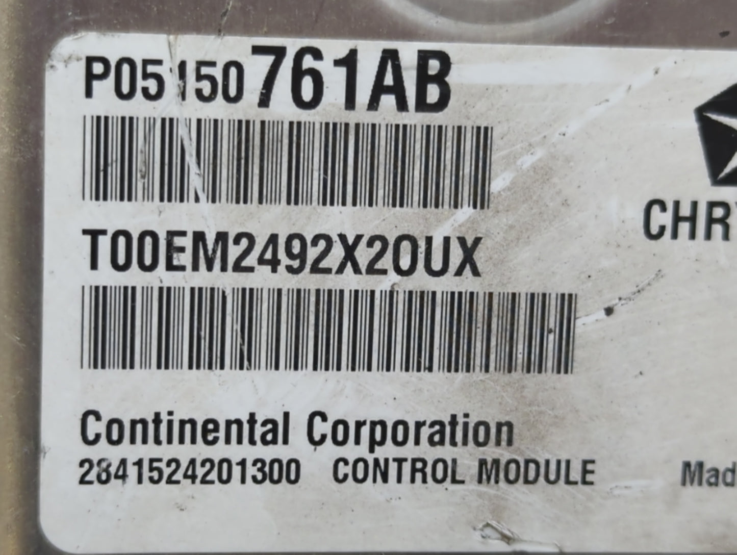 2013 Dodge Avenger PCM Engine Control Computer ECU ECM PCU OEM P/N:P05150761AB P68164361AC, P05150763AB, P68164361AB Fits OE