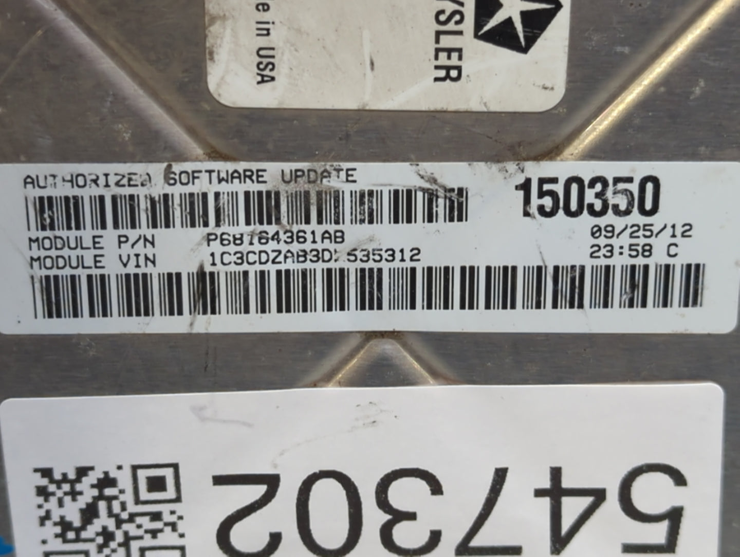 2013 Dodge Avenger PCM Engine Control Computer ECU ECM PCU OEM P/N:P05150761AB P68164361AC, P05150763AB, P68164361AB Fits OE