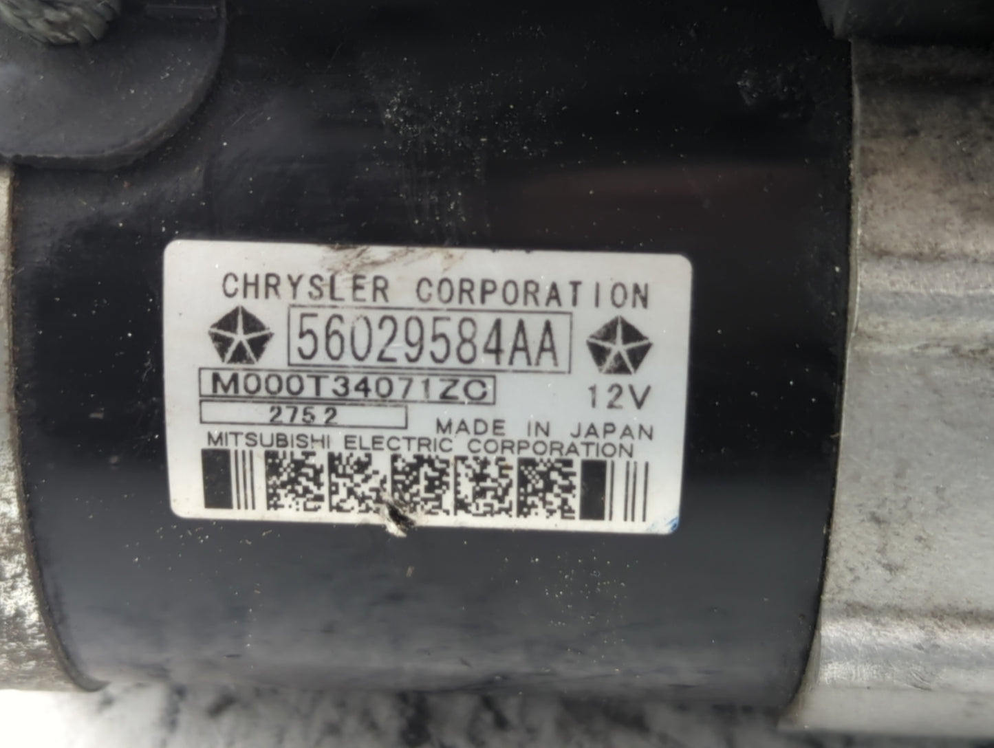 2013 Dodge Avenger Car Starter Motor Solenoid OEM P/N:56029584AA Fits OEM Used Auto Parts - Oemusedautoparts1.com
