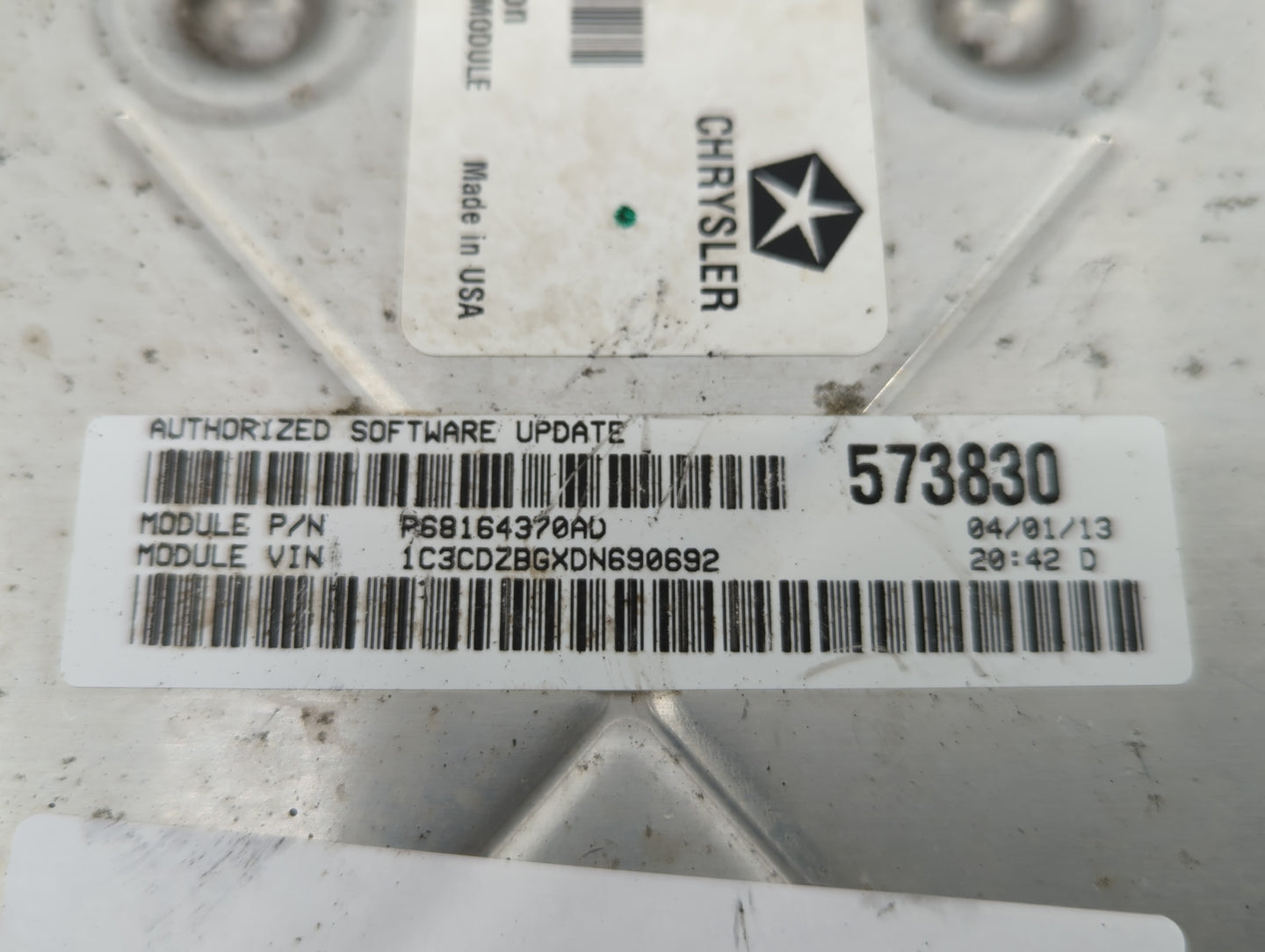 2013 Dodge Avenger PCM Engine Control Computer ECU ECM PCU OEM P/N:P68164370AD P05150724AC Fits OEM Used Auto Parts - Oemuse
