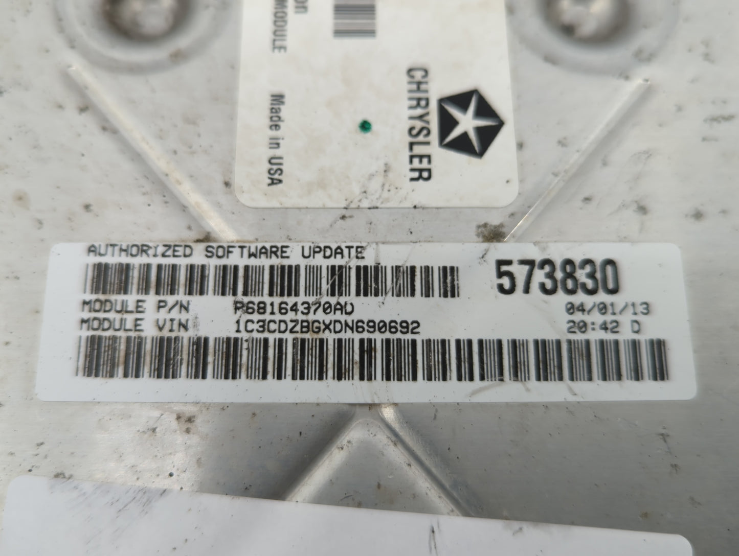 2013 Dodge Avenger PCM Engine Control Computer ECU ECM PCU OEM P/N:P68164370AD P05150724AC Fits OEM Used Auto Parts - Oemuse