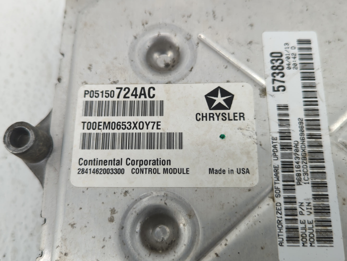 2013 Dodge Avenger PCM Engine Control Computer ECU ECM PCU OEM P/N:P68164370AD P05150724AC Fits OEM Used Auto Parts - Oemuse