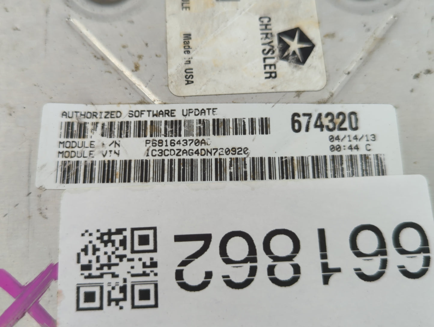 2013 Dodge Avenger PCM Engine Control Computer ECU ECM PCU OEM P/N:P05150724AC Fits OEM Used Auto Parts - Oemusedautoparts1.