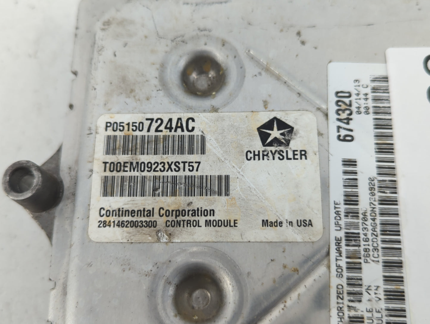 2013 Dodge Avenger PCM Engine Control Computer ECU ECM PCU OEM P/N:P05150724AC Fits OEM Used Auto Parts - Oemusedautoparts1.