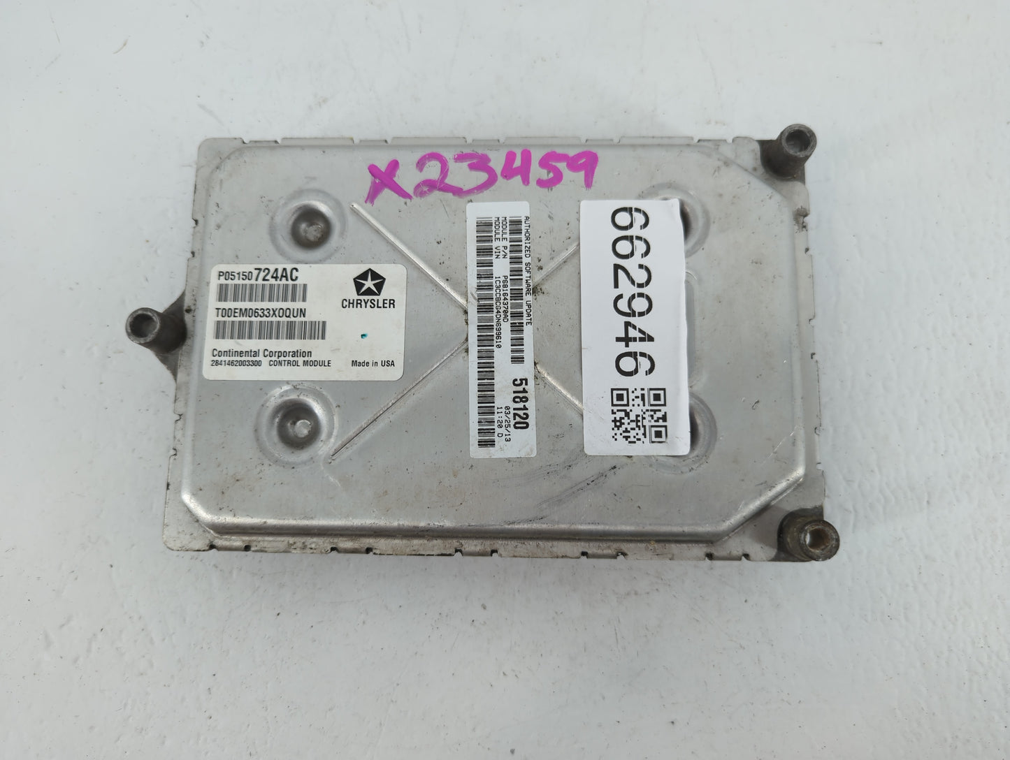 2013 Dodge Avenger PCM Engine Control Computer ECU ECM PCU OEM P/N:P68164370AD P05150724AC Fits OEM Used Auto Parts - Oemuse