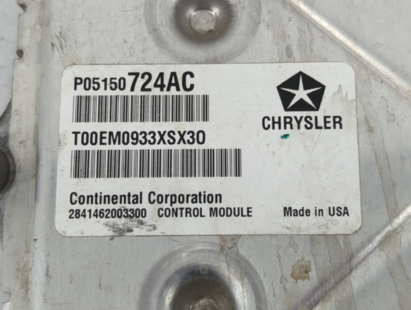 2013 Dodge Avenger PCM Engine Control Computer ECU ECM PCU OEM P/N:P05150724AC Fits OEM Used Auto Parts - Oemusedautoparts1.