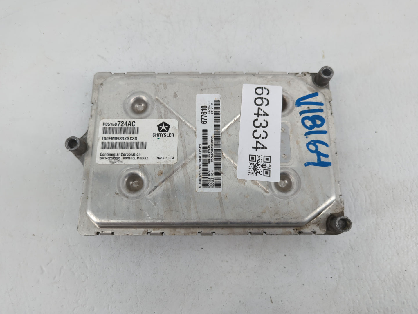 2013 Dodge Avenger PCM Engine Control Computer ECU ECM PCU OEM P/N:P05150724AC Fits OEM Used Auto Parts - Oemusedautoparts1.