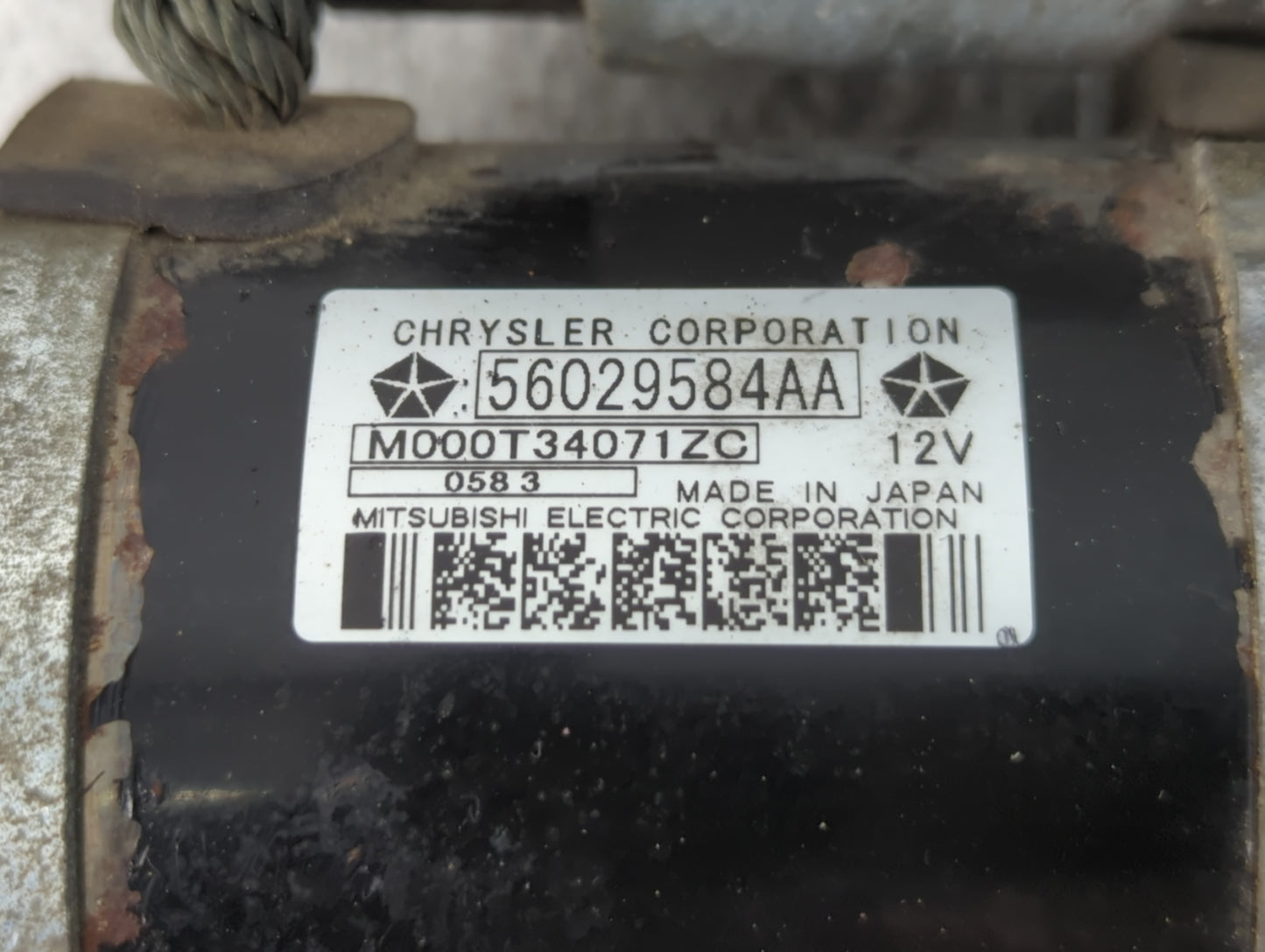 2011-2014 Dodge Avenger Car Starter Motor Solenoid OEM P/N:M000T34071ZC 56029584AA Fits Fits 2011 2012 2013 2014 OEM Used Au