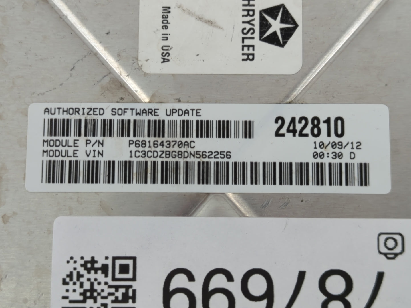 2013 Dodge Avenger PCM Engine Control Computer ECU ECM PCU OEM P/N:P05150724AC Fits OEM Used Auto Parts - Oemusedautoparts1.