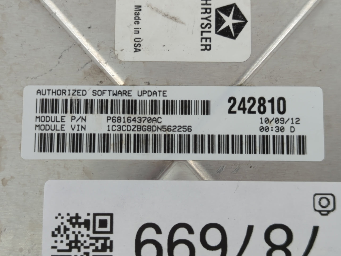 2013 Dodge Avenger PCM Engine Control Computer ECU ECM PCU OEM P/N:P05150724AC Fits OEM Used Auto Parts - Oemusedautoparts1.
