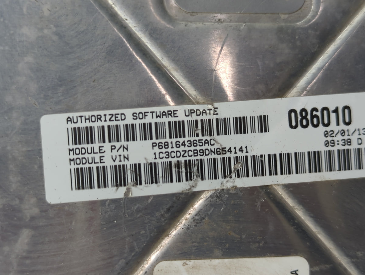 2013 Dodge Avenger PCM Engine Control Computer ECU ECM PCU OEM P/N:P05150763AB P68164365AC Fits OEM Used Auto Parts - Oemuse