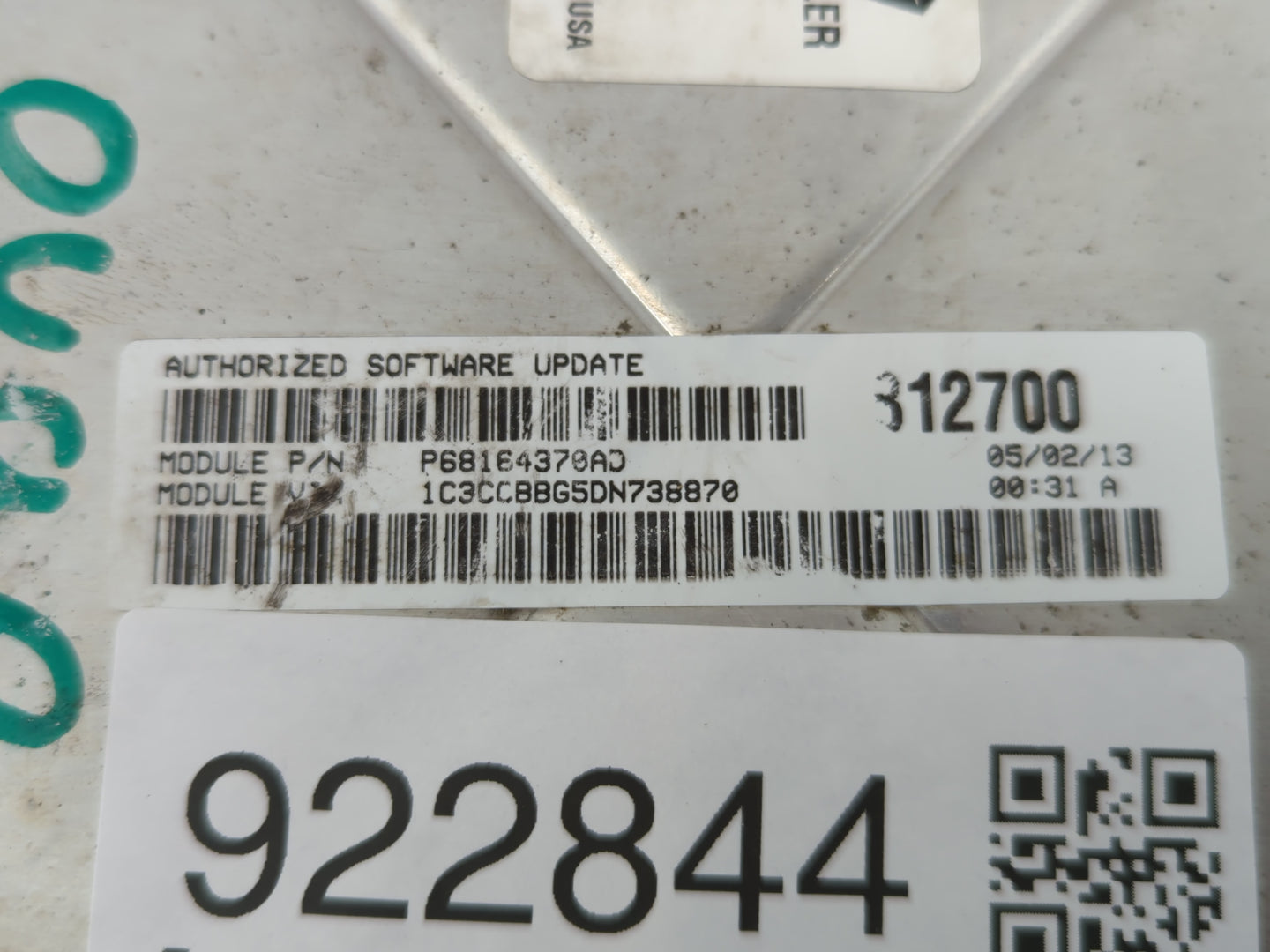 2013 Dodge Avenger PCM Engine Control Computer ECU ECM PCU OEM P/N:P68164370AD Fits OEM Used Auto Parts - Oemusedautoparts1.