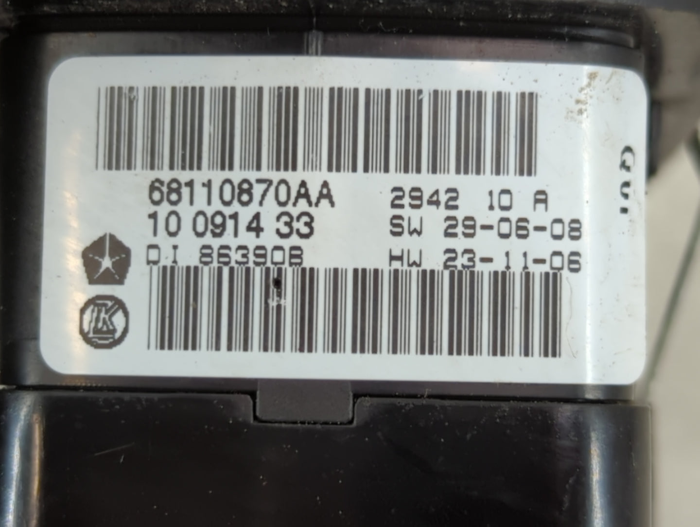 2013 Dodge Caravan Master Power Window Switch Replacement Driver Side Left P/N:68110870AA Fits Fits 2012 2014 2015 2016 OEM 
