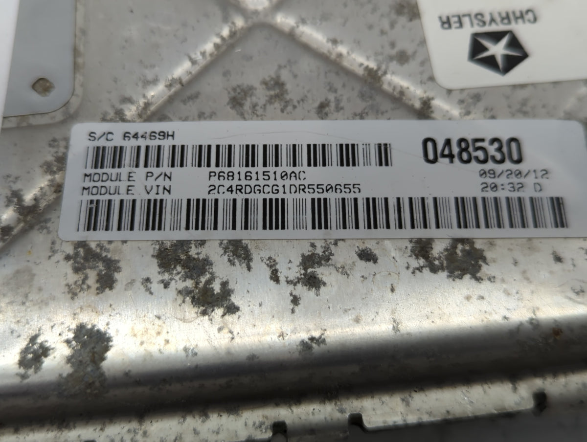 2013 Dodge Caravan PCM Engine Control Computer ECU ECM PCU OEM P/N:P05150724AC OEM Used Auto Parts - Oemusedautoparts1.com