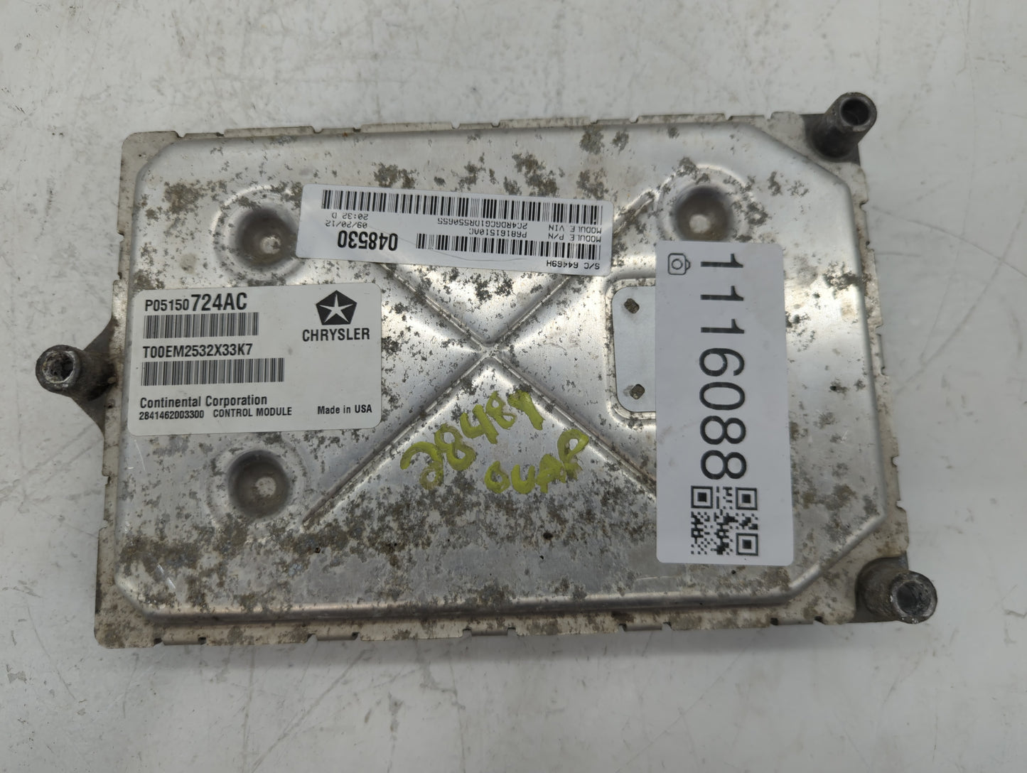 2013 Dodge Caravan PCM Engine Control Computer ECU ECM PCU OEM P/N:P05150724AC Fits OEM Used Auto Parts - Oemusedautoparts1.