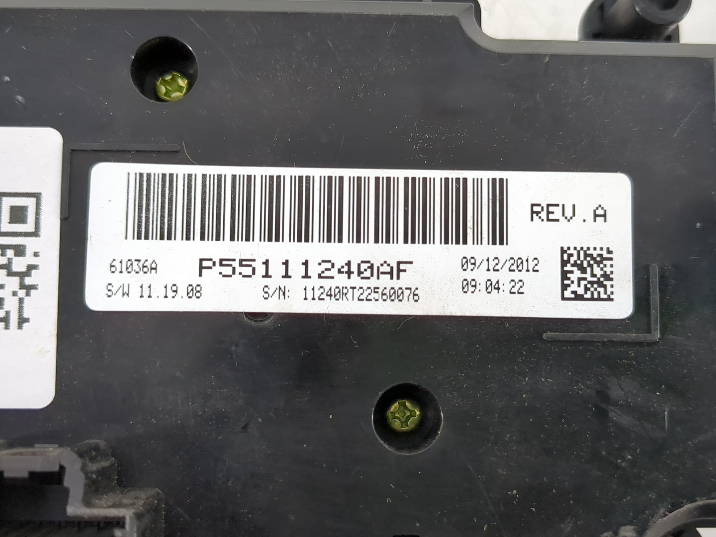 2013 Dodge Caravan Climate Control Module Temperature AC/Heater Replacement P/N:P55111240AF Fits OEM Used Auto Parts - Oemus