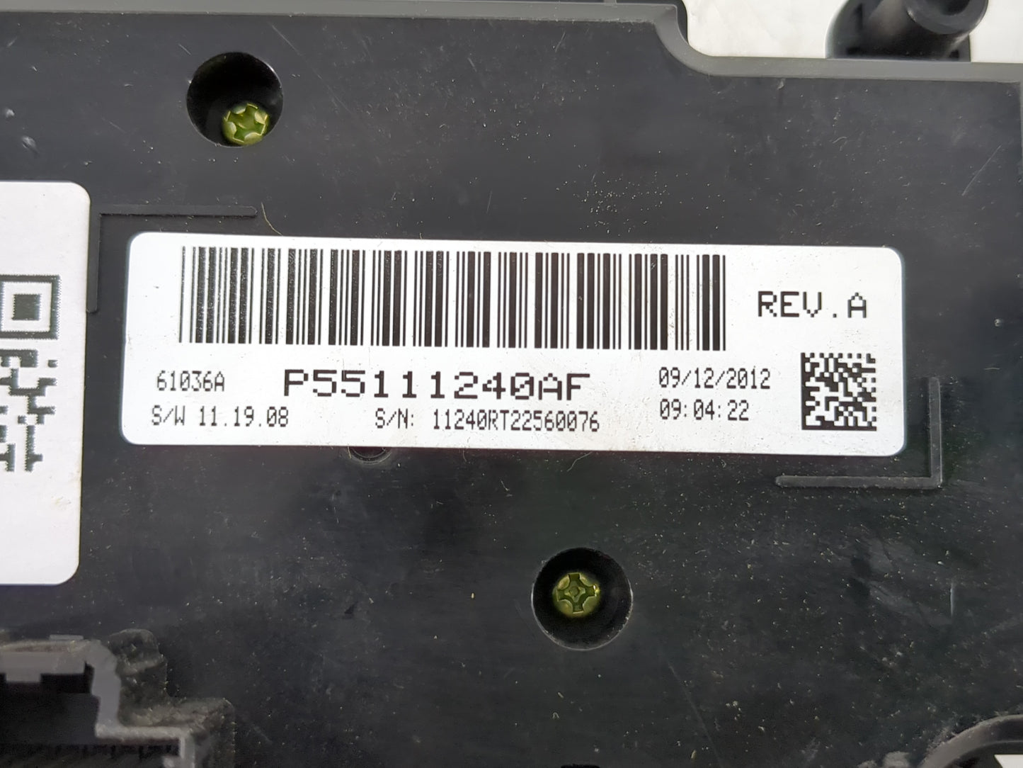 2013 Dodge Caravan Climate Control Module Temperature AC/Heater Replacement P/N:P55111240AF Fits OEM Used Auto Parts - Oemus