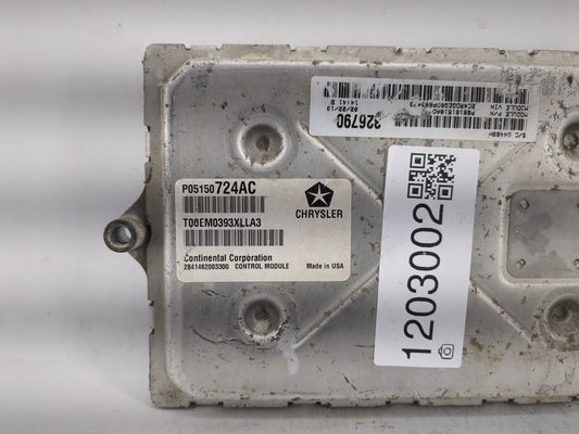 2013 Dodge Caravan PCM Engine Control Computer ECU ECM PCU OEM P/N:P05150724AC Fits OEM Used Auto Parts