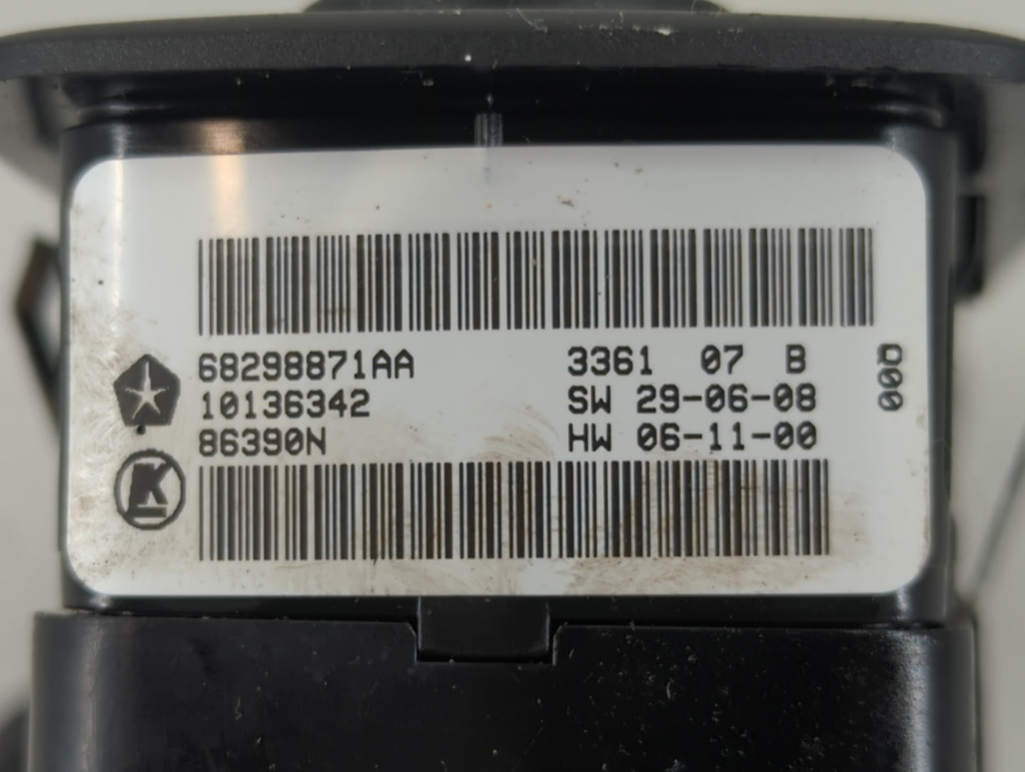 2013 Dodge Caravan Master Power Window Switch Replacement Driver Side Left P/N:68298871AA Fits OEM Used Auto Parts - Oemused