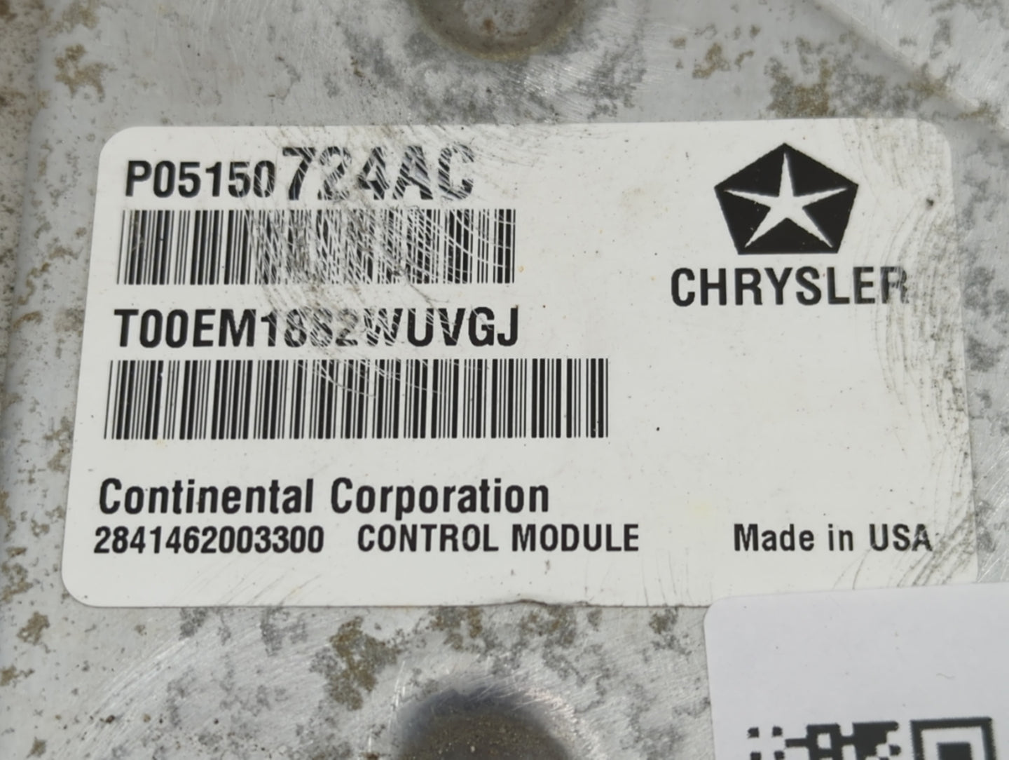 2013 Dodge Caravan PCM Engine Control Computer ECU ECM PCU OEM P/N:05150724AC Fits OEM Used Auto Parts - Oemusedautoparts1.c