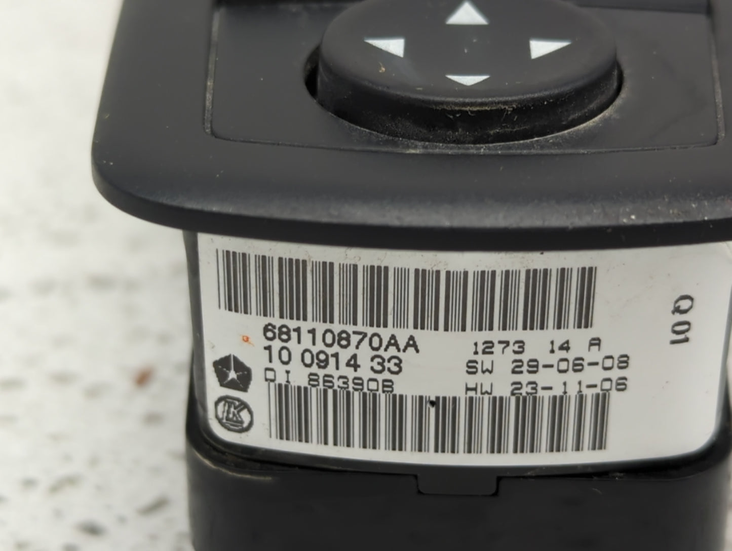 2013 Dodge Caravan Master Power Window Switch Replacement Driver Side Left P/N:68110870AA Fits Fits 2012 2014 2015 2016 OEM 