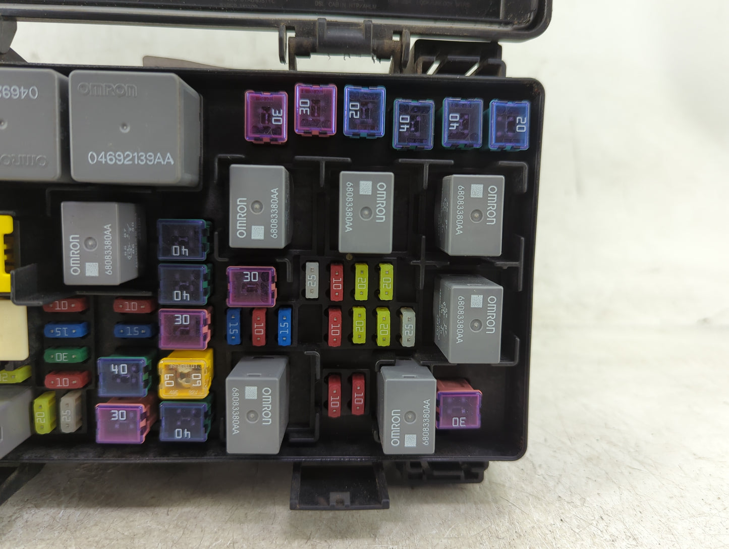 2013 Dodge Caravan Fusebox Fuse Box Panel Relay Module P/N:68163904AB Fits OEM Used Auto Parts - Oemusedautoparts1.com