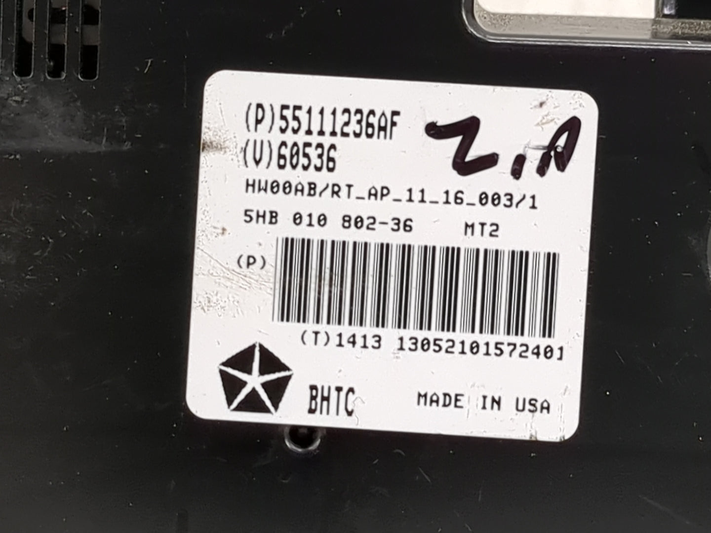 2013 Dodge Caravan Climate Control Module Temperature AC/Heater Replacement P/N:55111236AF Fits OEM Used Auto Parts - Oemuse